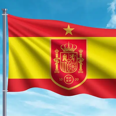 Oedim Bandera de España con Escudo Oficial 150x85cm | Pespuntes Reforzados Exterior
