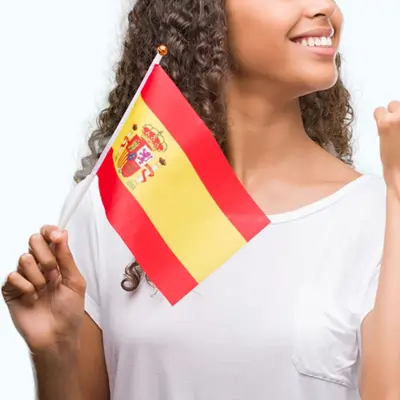 Pack 20 Mini Banderas de España con Varilla 21x14cm | Eventos, Desfiles y Fiestas