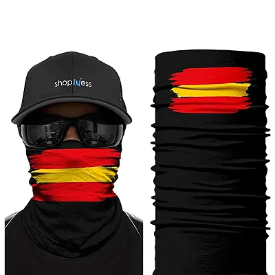 ShopINess Pañuelo bandana Braga Cuello Multifunción Unisex Adulto para Bandera Mundial de Fútbol