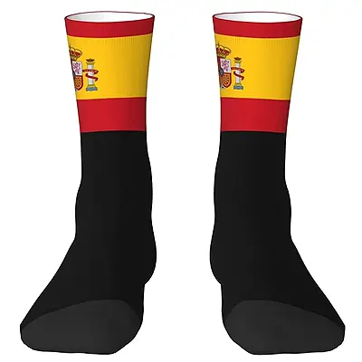Lawenp Calcetines con la bandera de España Calcetines cálidos de invierno, deportivos que absorben la humedad