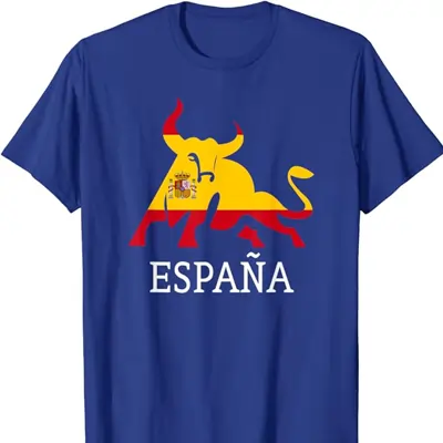 España Bandera Española Souvenir Toro España Bull Silhouette Camiseta