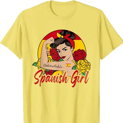 Español Chica España Mujer España Bandera Camiseta