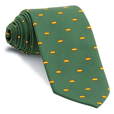 Cencibel - Corbata Banderas de España, presentada en un estuche y envuelta en papel de seda, ideal para regalo. Corbatas de España