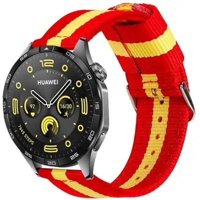ESTUYOYA Correa Compatible con Huawei Watch GT4 46mm | Pulsera 22mm de nylon colores Bandera de España
