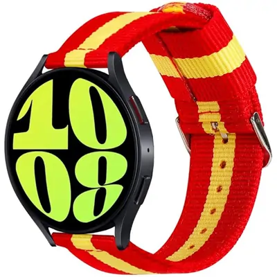ESTUYOYA Correa Compatible con Samusung Galaxy Watch 6/Watch 5/Watch 4 | 20mm Pulsera de Nylon Bandera de España