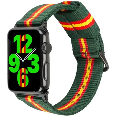 Estuyoya - Correa de España Compatible con Apple Watch 49mm 45mm 44mm 42mm Pulsera de Nailon Bandera Española Estilo