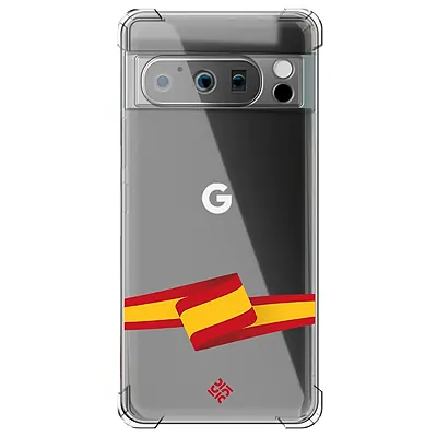 Movilshop Funda Antigolpes para Google Pixel 8 Pro Bandera Paises [ Bandera España ] Esquina Reforzada Silicona 1.5mm