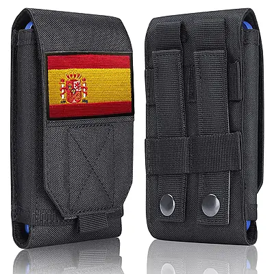Funda táctica negra Molle impermeable para teléfono celular, resistente al agua, funda para teléfono iPhone 11, 12, 13, Pro Max, Samsung
