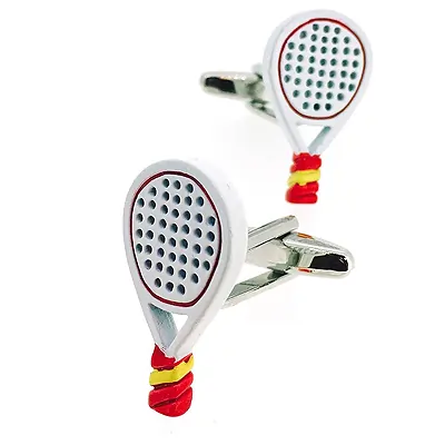 Gemelolandia | Gemelos para Camisa Pala de Padel Blanca y Colores de España Gemelos Originales