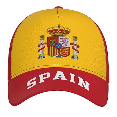 PELNYC Gorra de béisbol con la bandera de España, gorra patriótica ajustable para adultos unisex, Home