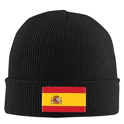 LumiLa Gorro de punto con bandera de Qatar, suave, clásico, elástico, gorro de esquí, gorro de invierno