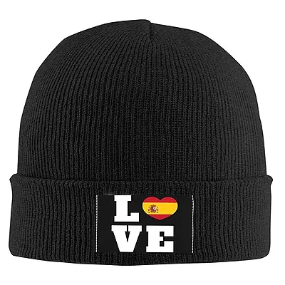 Peiyeety Love España Bandera España Corazón Knit Hat Cap Hombre Mujer Deportes Caliente Moda