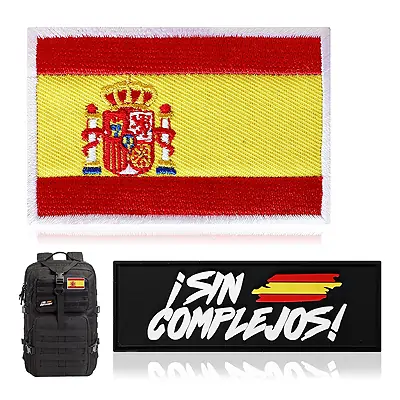 Pack Parche Bordado Bandera España + Parche PVC 