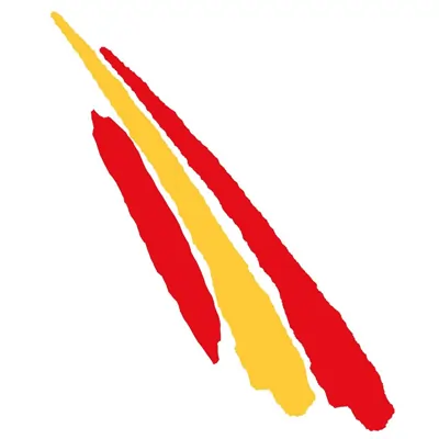 Artimagen Pegatina Bandera Trazo Largo España 110x30 mm. Vinilo y tintas serigráficas homologadas de larga duración.