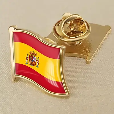 Pin España Bandera Española Broche De Esmalte,Alfileres De Esmalte Creativos (BANDERA)