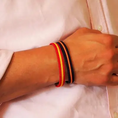 GOS Best Supplies 2 Pulseras Elásticas Hombre Pulseras de España | Colores de la Bandera de España