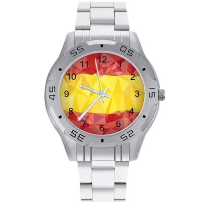 Reloj de pulsera para hombre, diseño de bandera de España, casual, de negocios, analógico