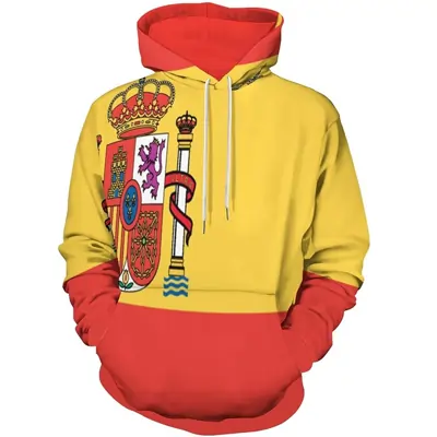 Yuzheng Bandera España Sudadera Hombre con Capucha Hoodie Mujer Casual con Bolsillo