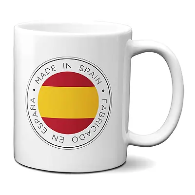Planetacase Taza España Made In Spain Taza Souvenir Bandera España Tazas de España Recuerdo Ceramica 330 mL