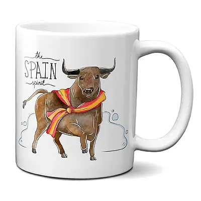 Planetacase Taza Toro España The Spanish Spirit - Taza Souvenir España Recuerdo Ceramica 330 mL Tazas de España